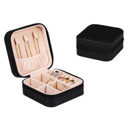 Travel Jewelry Box Organizer Travel Jewelry Case (Color: BLACK)