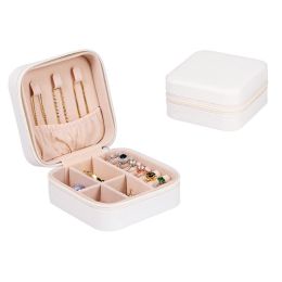 Travel Jewelry Box Organizer Travel Jewelry Case (Color: White)