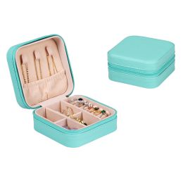 Travel Jewelry Box Organizer Travel Jewelry Case (Color: Blue)