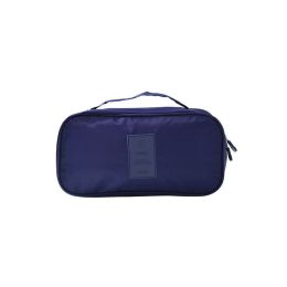 Travel Bra & Panty Organizer; Portable Underwear Organizer Zipper Storage Bag For Tie; Lingerie; Socks (Color: navy)