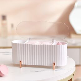 1pc 3 Compartments Storage Box; Jewelry Cosmetic Cotton Swab Storage Box; Cotton Swab Dispenser; Q-tip Dispenser For Cotton Pads (Color: White)