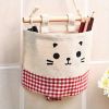 1pc Multifunctional Fabric Wardrobe Storage Hanging Bag; Cute Cartoon Wall Storage Hanging Bag; Stackable Hanging Storage Bag Behind The Door