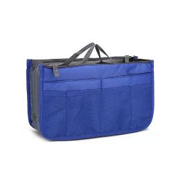 Purse Insert Storage Bag; Versatile Travel Organizer Bag Insert Cosmetic Bag With Multi-Pockets (Color: Royal Blue)