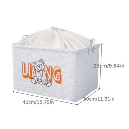 1pc Household Storage Box; Fabric Storage; Clothes Basket; Clothing Debris Box; Extra Large Wardrobe; Drawer Storage Box (Color: White)