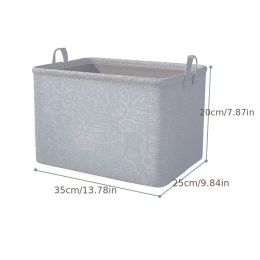 1pc Household Storage Box; Fabric Storage; Clothes Basket; Clothing Debris Box; Extra Large Wardrobe; Drawer Storage Box (Color: gray)