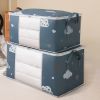 Large Capacity Clothes Storage Bag Organizer With Reinforced Handle; Suitable For Blankets; Bedding; Foldable With Sturdy Zipper; Clear Window