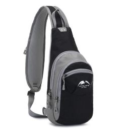 Multifunctional Single Shoulder Backpack For Outdoor Activities (Color: BLACK)