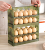 Egg Holder for Refrigerator, Egg Storage Box for Fridge, Flip Fridge Egg Tray Container