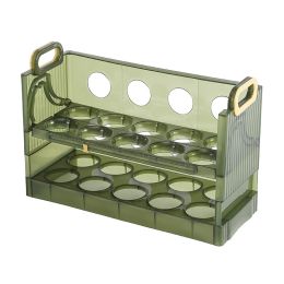 Egg Holder for Refrigerator, Egg Storage Box for Fridge, Flip Fridge Egg Tray Container (size: 2-Layer)