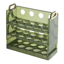 Egg Holder for Refrigerator, Egg Storage Box for Fridge, Flip Fridge Egg Tray Container (size: 3-Layer)