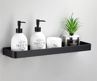 Bathroom Towel Rack with Hook and Rod Apace Aluminum Shelf (size: shelve-50cm)