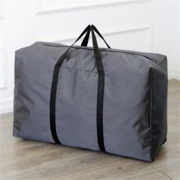 Waterproof Oxford Fabric Storage Bag Different Specifications Moving Bag for Home Storage, Travelling, College Carrying (Color: Grey)