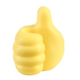 Silicone Thumb Wall Hook Creative Adhesive Thumb Cable Clip Key Hook Wall Hangers for Data Cable Earphone Belt hat Key Storage (Type: Yellow 12 packs)