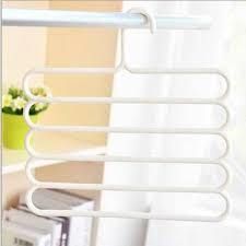 5 Layer Hanger Plastic Multipurpose Kitchen Towels Hanger, Space Saver Cabinet Hanger Multiple Clothe Hanger Tie Shawls Cabinet Organizer (Color: White)