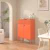 Metal Storage Locker Cabinet, Adjustable Shelves Free Standing Ventilated Sideboard Steel Cabinets for Office,Home