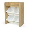 4 Bin Storage End Table Nightstand