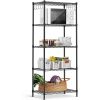 36"W x 16"D x 72"H 5-Shelf Wire Shelving Unit; White