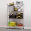 4 Tier Wire Shelf Unit Chrome Capacity 2400 lb with Levelers