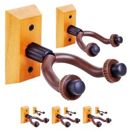 5 Core Guitar Hangers Hook Adjustable Instrument Display Holder Wall Mount GH WD (QUANTITY: 8 Pieces Guitar Hangers)