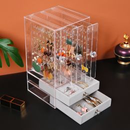 Acrylic Cosmetic Storage Box (Color: White)