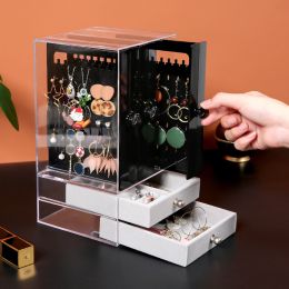 Acrylic Cosmetic Storage Box (Color: BLACK)