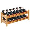 Kitchen Natural Bamboo Products Wine Rack Display Storage Holder  Shelf