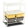 4 Drawers Shelves Rolling Storage Cart Rack