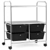 4 Drawers Shelves Rolling Storage Cart Rack