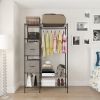 Closet Organizer Metal Garment Rack Portable Clothes Hanger Home Shelf