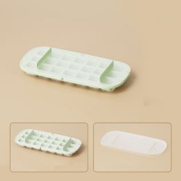 Ice Box Ice Cube Tray Grid High Capacity Food Grade Kitchen Gadgets (Option: Green-Single box)