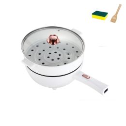 Household Multifunctional Electric Frying Pan (Option: Mechanical belt steamer-Triangle plug)