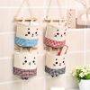 1pc Multifunctional Fabric Wardrobe Storage Hanging Bag; Cute Cartoon Wall Storage Hanging Bag; Stackable Hanging Storage Bag Behind The Door