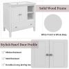 Bathroom Vanity with Sink;  Bathroom Storage Cabinet with Doors and Drawers;  Solid Wood Frame;  Ceramic Sink