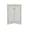 Triangle Bathroom Storage Cabinet with Adjustable Shelves;  Freestanding Floor Cabinet for Home Kitchen