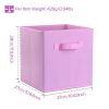 4 Pack Foldable Storage Cube Bins Cloths Closet Space Organizer Basket Shelves Box