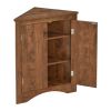 Triangle Bathroom Storage Cabinet with Adjustable Shelves;  Freestanding Floor Cabinet for Home Kitchen