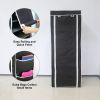 10 Tiers DIY Shoe Cabinet Dustproof Easy Assemble Tidy Shoe Rack Non-Woven Fabric Holding 27 Pair Shoes Brown