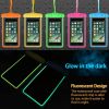 4 pcs Luminous Waterproof Floating Airbag Phone Sealed Case Pouch With Strap For Highly Sensitive Phone Screen For Swimming Gift