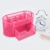 Metal Mesh Pencil Holders Desk Organizer with 9 Compartment Pen Holder Storage