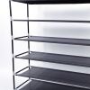 Simple Assembly 10 Tiers Non-woven Fabric Shoe Rack with Handle RT