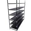 Simple Assembly 10 Tiers Non-woven Fabric Shoe Rack with Handle RT