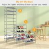 10 Tiers Shoes Rack Shelves 27 Pairs Shoes Storage Organizer Stand Non-Woven Fabric Detachable Shoes Tower Stackable Shoes Storage Rack