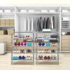 10 Tiers Shoes Rack Shelves 27 Pairs Shoes Storage Organizer Stand Non-Woven Fabric Detachable Shoes Tower Stackable Shoes Storage Rack