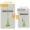 Mop Holder Wall Mount Mop Broom Holder Mop Hanger Organizer Storage Rack w/ 5-Position