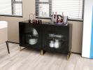 Storage Cabinet with Glass Door, Sideboard Buffet Cabinet for Kitchen,Dining Room