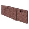 Tessa 3-Pc Woven Rope Basket Set; Foldable; Walnut