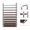 Simple Assembly 10 Tiers Non-woven Fabric Shoe Rack with Handle RT