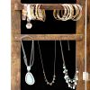 Jewelry Cabinet with Full-Length Mirror, Standing Lockable Jewelry Armoire Mirror Organizer