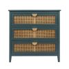 3 Drawer Cabinet,Natural rattan,American Furniture,Suitable for bedroom, living room, study