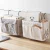 1pc Bedside Storage Bag With Pockets; Fabric Hanging Storage Organizer; Dormitory Upper And Lower Floor Storage Bag; Bedroom Storage Bag